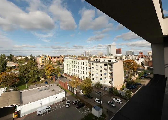 Highest Penthouse In Lodz- Ii Floors With View &free Parking Lägenhet *